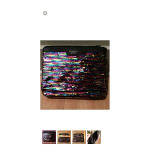 Victoria's Secret‎ Rainbow Sequin Cosmetic Bag Pouch Clutch
